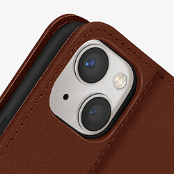 Acheter Avizar Housse Apple iPhone 13 Cuir premium Porte-carte Fonction support Vidéo marron