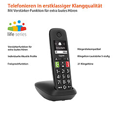 Téléphone sans fil Gigaset E290 noir