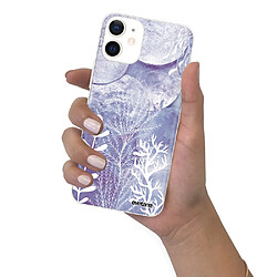 Coque iPhone 12 mini souple transparente Nacre et Algues Motif Ecriture Tendance Evetane pas cher