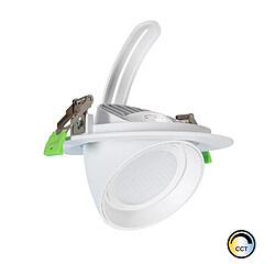 Ledkia Downlight LED 48W Rond Orientable CCT 120 lm/W LIFUD Coupe Ø 175 mm Sélectionnable (chaud-neutre-froid) No Flicker Ledkia Downlight LED 48W Rond Orientable CCT 120 lm/W LIFUD Coupe Ø 175 mm