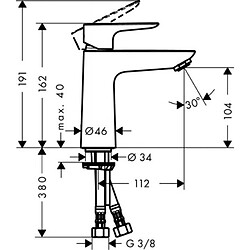 Avis mitigeur de lavabo - coolstart hg talis e 110 - hansgrohe 71713000