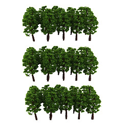 60 Pièces 1/150 Arbres Modèles Décor Wargame Paysage Chemin de Fer