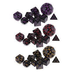 30pcs Dés Multi-faces Définissent Des Jeux Pour L'accessoire De Fête De Famille Pour DND RPG MTG