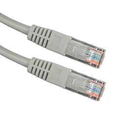 Ansco Câble Réseau CAT5e UTP RJ45 (8P8C) Mâle - RJ45 (8P8C) Mâle 5.00 m Gris