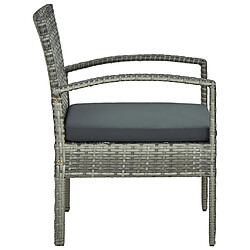 Avis Maison Chic Chaise de jardin avec coussin - Fauteuil d'extérieur Résine tressée Gris -MN97362