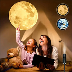 Magneticland Lampe de projection LED Terre et Lune