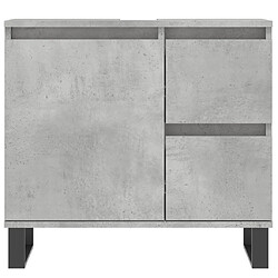 Acheter Maison Chic Armoire de salle de bain,Meuble de rangement,Meuble haut gris béton 65x33x60 cm -GKD869935