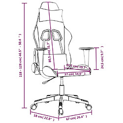 vidaXL Chaise de jeu Blanc et noir Similicuir pas cher