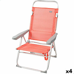 Chaise Pliante Aktive Flamingo Corail 48 x 99 x 57 cm (4 Unités)