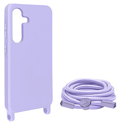 Avizar Coque Cordon Semi-Rigide pour Samsung Galaxy S24 Violet Clair