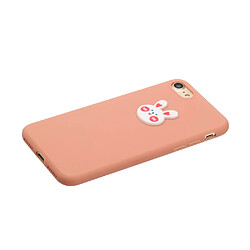 Coque en TPU + PU poupée animale enduite tête de lapin pour votre Apple iPhone 7/8 4.7 pouces