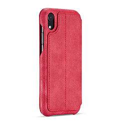 Avis Wewoo Coque Pour iPhone XR Hon Ancient Series Etui en cuir avec fentes support et porte-cartes rouge