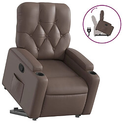 vidaXL Fauteuil inclinable marron similicuir