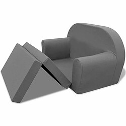 Avis Maison Chic Chaise longue pliable de jardin | Bain de soleil Relax | Transat pour enfants Gris -GKD35753