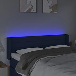 Acheter Maison Chic Tête de lit scandinave à LED,meuble de chambre Bleu 147x16x78/88 cm Tissu -MN94129