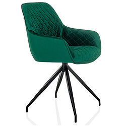 Avis Chaise de salle à manger / chaise à coque ELVERUM velours vert hjh LIVING