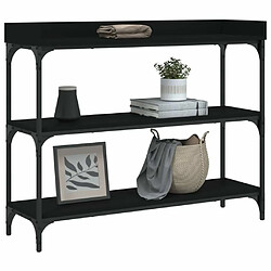 Avis Maison Chic Table console | Meuble d'entrée | Table d'appoint avec étagères noir 100x30x80 cm -GKD84312