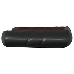 Acheter vidaXL Lit pour chien Noir et marron 80x68x23 cm Similicuir