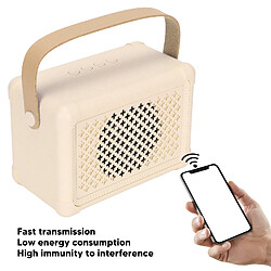 ComfortXL Enceinte bluetooth rétro hifi bass faible consommation d'énergie transmission rapide enceinte vintage multifonction jaune pas cher