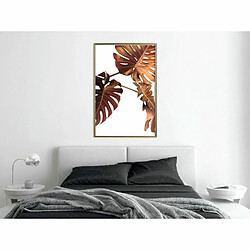 Paris Prix Affiche Murale Encadrée Copper Monstera 40 x 60 cm Or