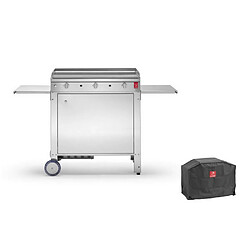 Plancha gaz 8400w plaque inox 79x40cm avec chariot - CHEF80LISCHFERHOUS - PLA.NET