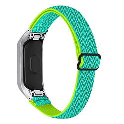 Bracelet en nylon élastique réglable tressée jaune/vert pour votre Samsung Galaxy Fit-e R375