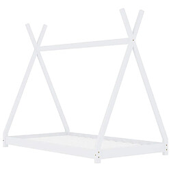 vidaXL Cadre de lit d'enfant Blanc Bois de pin massif 90 x 200 cm