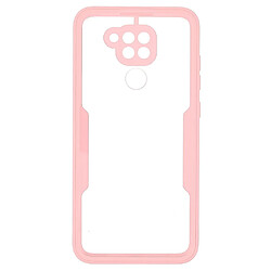 Coque en TPU + acrylique antichoc rose pour votre Xiaomi Redmi Note 9 (MTK Helio G85)