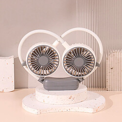 (Blanc) Creative Nouveau Mini Cou Petit Ventilateur Pliable Ventilateur Portable de Sport Chargement Usb