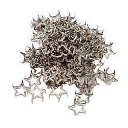 Acheter 100pcs rivets de rivets punk étoiles pentagramme griffes cuir artisanat argent