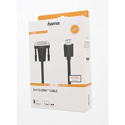 HAMA Câble vidéo, fiche DVI sur fiche HDMI, Ultra-HD 4K, 3,00 m