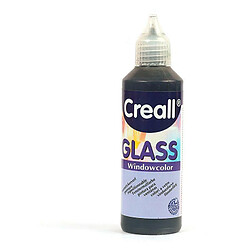 Graines Creatives Peinture repositionnable pour vitres Creall Glass 80 ml - noir