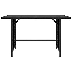 vidaXL Table à manger de jardin Noir 110x70x65 cm Résine tressée