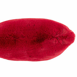 Paris Prix Coussin Imitation Fourrure Cutie 45x45cm Rouge Carmin