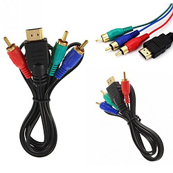 Universal Adaptateur câble HDMI à 3 RCA Adaptateur câble AV Audio Vidéo Convertisseur Connecteur Composant Câble