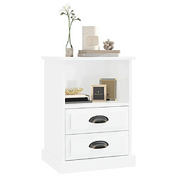 Acheter Maison Chic Table de chevet Table de Nuit Meuble de Rangement blanc brillant 43x36x60 cm