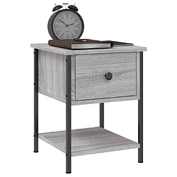 Avis Maison Chic Table de chevet, Table de Nuit pour chambre salon sonoma gris 34x35,5x45 cm bois d'ingénierie