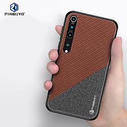 Coque en TPU + PU marron pour votre Xiaomi Mi 10/Mi 10 Pro