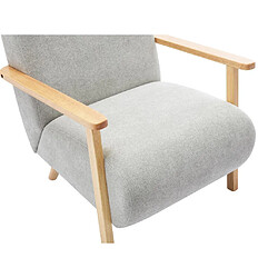 Acheter Vente-Unique Fauteuil en tissu gris et bois JULOMO