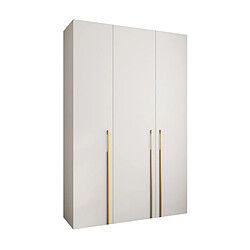 Abiks Meble Armoire à portes battantes Como 3 245,5/160/40 3 portes (blanc/doré)