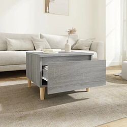 Avis Maison Chic Table d'appoint | Table Basse Sonoma gris 50x46x35 cm Bois d'ingénierie -GKD60784