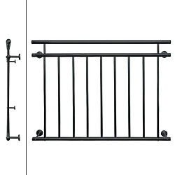 Ecd Germany Garde-corps balcon à la francaise appui rambarde anthracite en acier 90 x 128 cm