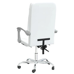 Acheter vidaXL Fauteuil inclinable de bureau Blanc Similicuir