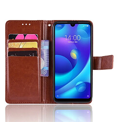 Wewoo Housse Coque en cuir à rabat horizontal pour Crazy Horse Texture pour Xiaomi Mi Play, avec porte-cartes et porte-cartes, ainsi que portefeuille lanière (Marron) pas cher