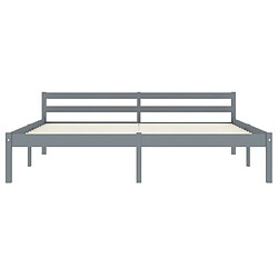 Avis Maison Chic Lit adulte - Lit simple Cadre de lit,Structure du lit Contemporain Gris Bois de pin massif 180 x 200 cm -MN47887