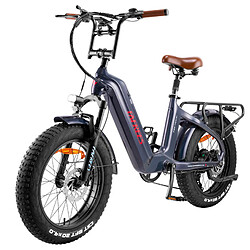 Vélo électrique Fafrees 20*4.0 pouces moteur de 500W Vitesse de 25 km/h Batterie Samsung 48V 22.5Ah, F20 Master - Gris Aurora