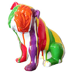 Figurine Bulldog Assis Kuatéh Nun 29x16x28 cm Multicolore