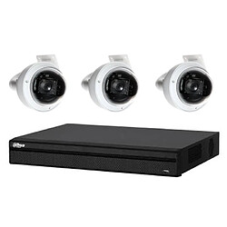 Dahua Kit de Vidéosurveillance Enregistreur DVR 2 ports HDMI et 3 Caméras Dôme Analogiques HDCVI