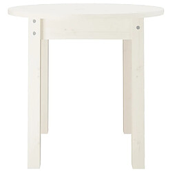 Acheter vidaXL Table basse Blanc Ø 45x40 cm Bois massif de pin