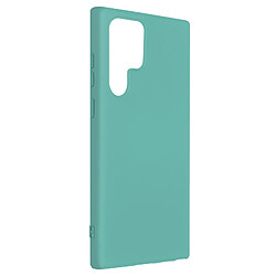 Avizar Coque Samsung Galaxy S22 Ultra Silicone Semi-rigide Soft-touch Fine Turquoise